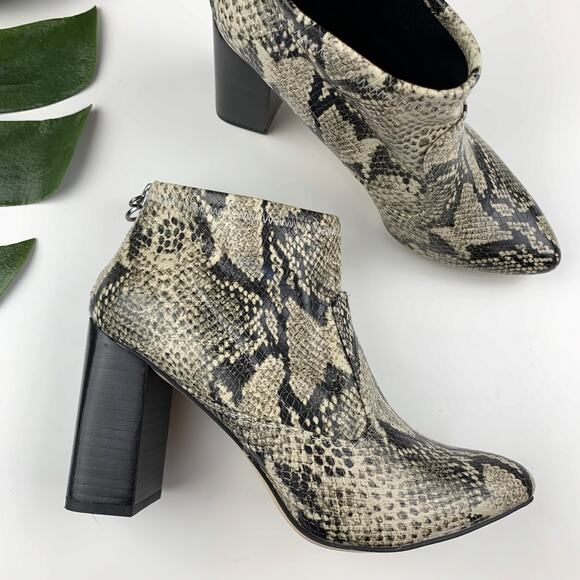 Franco Sarto Shoes - Franco Sarto Kortney Ankle Boots Heels Snakeskin Print Women's 7